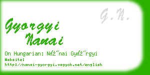 gyorgyi nanai business card